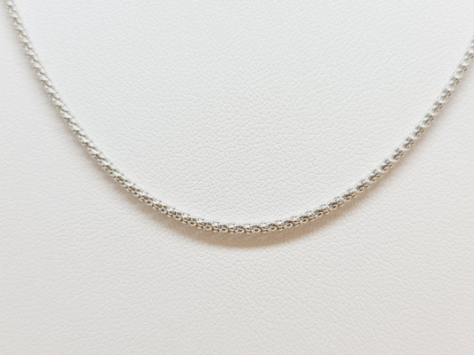 Kette Himbeer 1,6mm 40cm 750 18 KT Weißgold