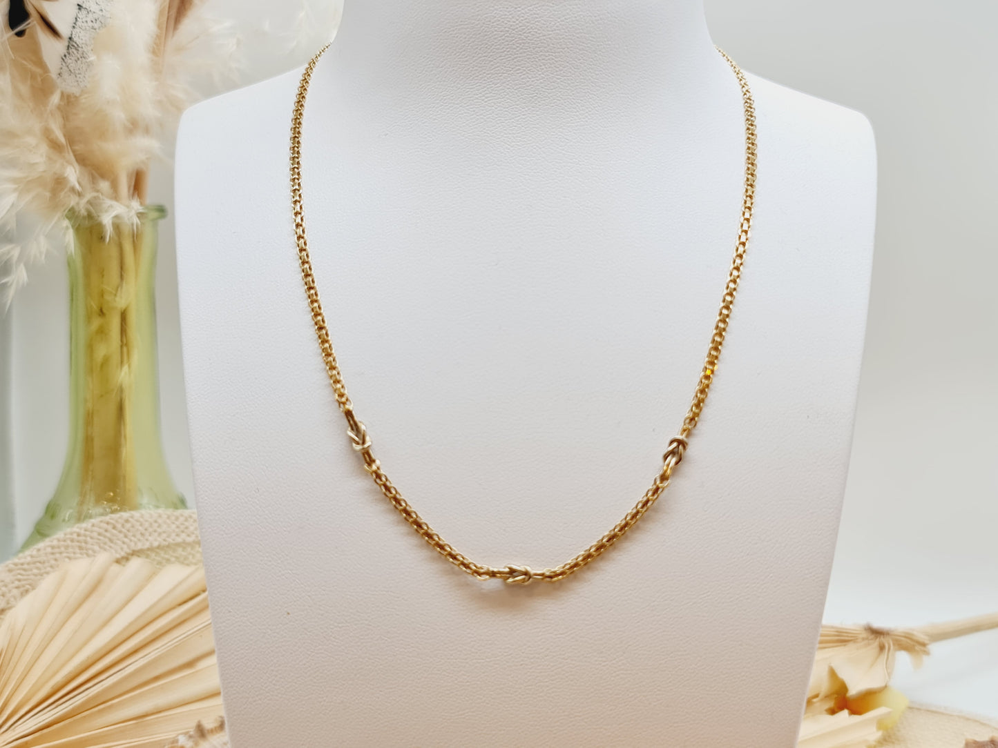 Kette Mesh Collier Knots 43,5cm 750 18 KT Gold