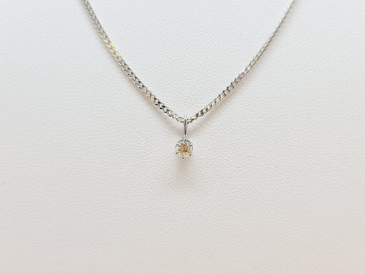 Kette Collier Solitär Brillant 585 14 KT Weißgold